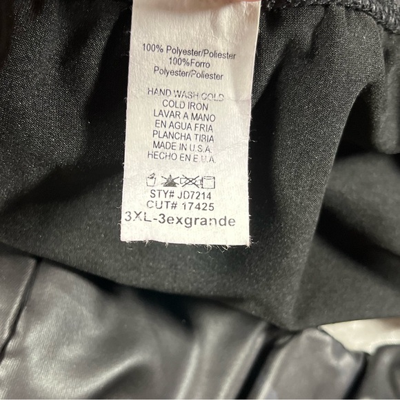 Janette Plus Dress Womens 3XL Black White Crochet Overlay Strapless Party Dress - Picture 3 of 14